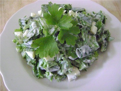  Salad with gravilata and greens