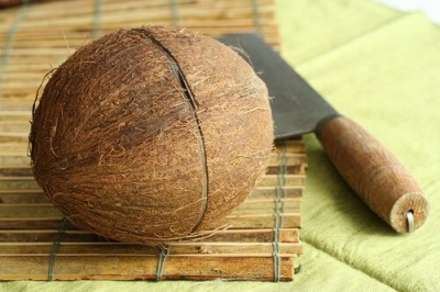  Coconut cracked in half