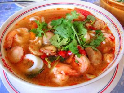  Tom Yam Kha Kung, cooked from shrimps