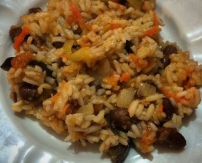  Pilaf of chicken and dung beetles