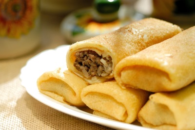  Pancakes stuffed with morel